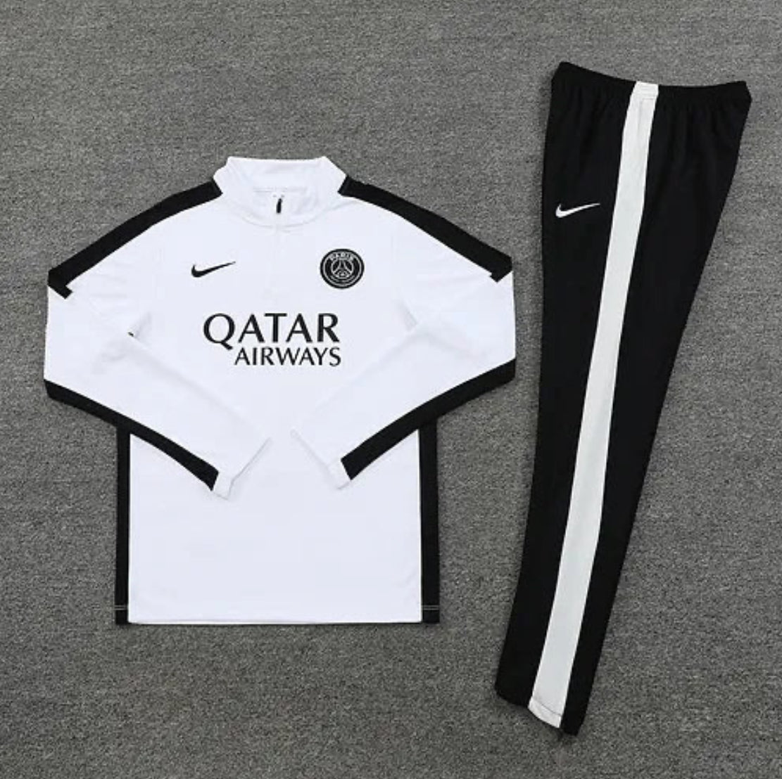 White / Black (Striped) - Paris Tracksuit