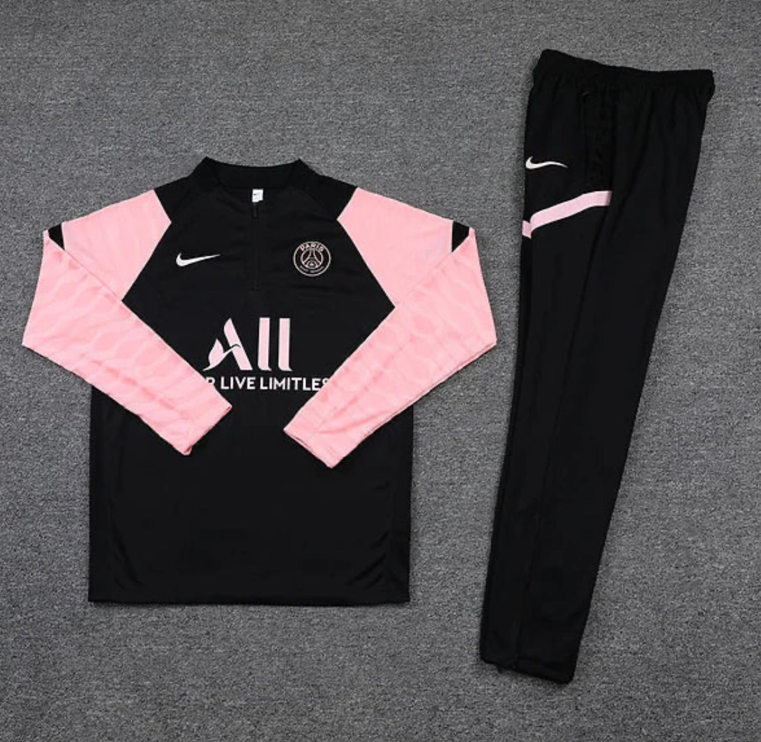 Black / Pink Sleeve - Paris Tracksuit