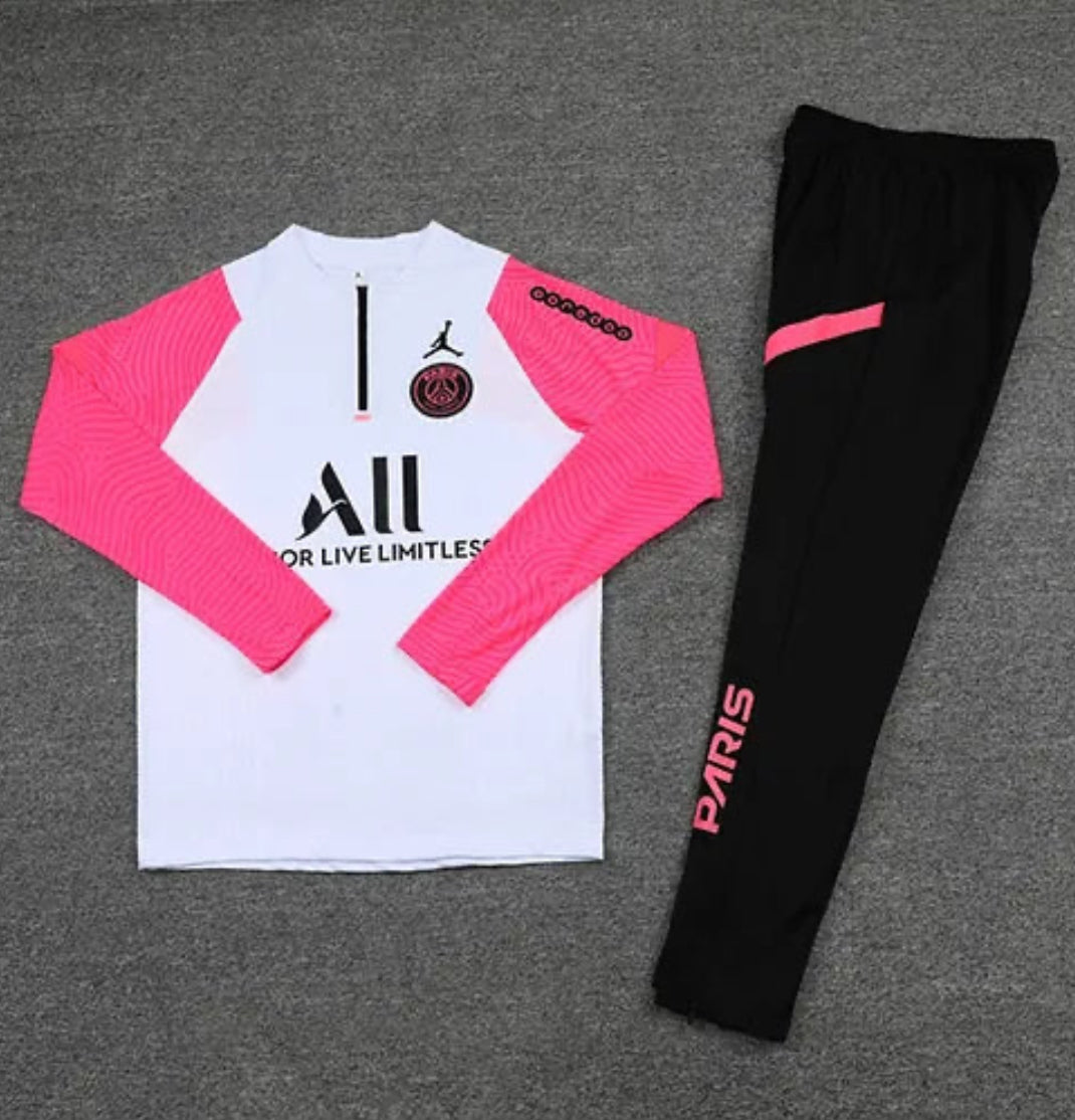 White / Hot Pink - Paris Tracksuit