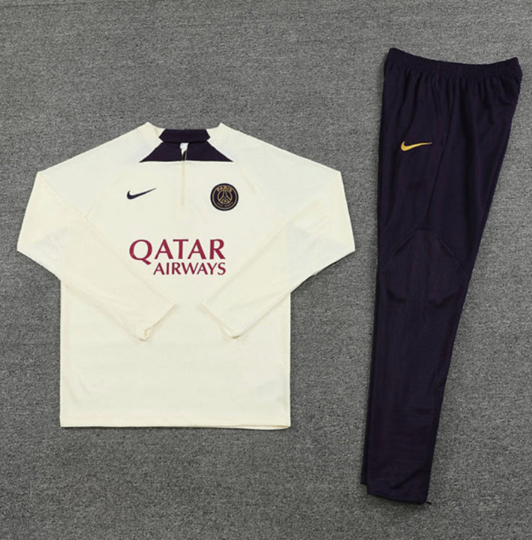 Cream / Burgundy - Paris Tracksuit